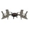 Flash Furniture Star & Moon Fire Pit with 4 Gray Adirondack Chairs JJ-C145014-32D-LTG-GG - alternate 7